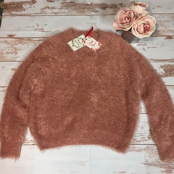 Pink Rose Sweaters - PINK ROSE Eyelash Sweater~Sz XL~French Apricot~NWT
